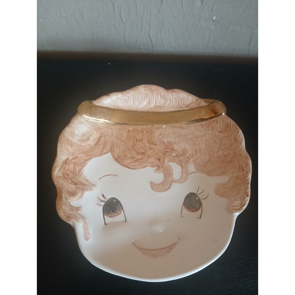 Child Face Be An Angel Eat It All Plate Hobby Heaven 1956 MCM Vintage